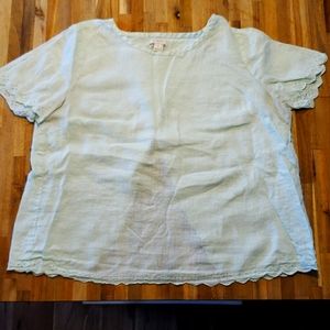 Teal j crew blouse
